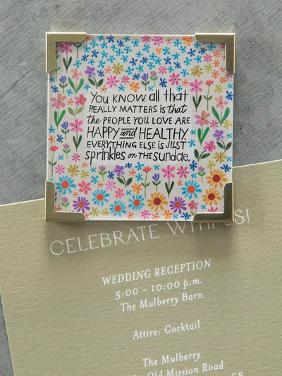 "Happy and Healthy" Corner Magnet