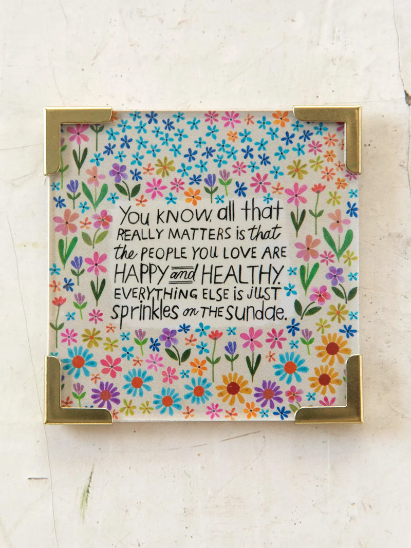 "Happy and Healthy" Corner Magnet