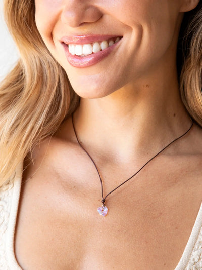 "I Love You" Crystal Heart Necklace
