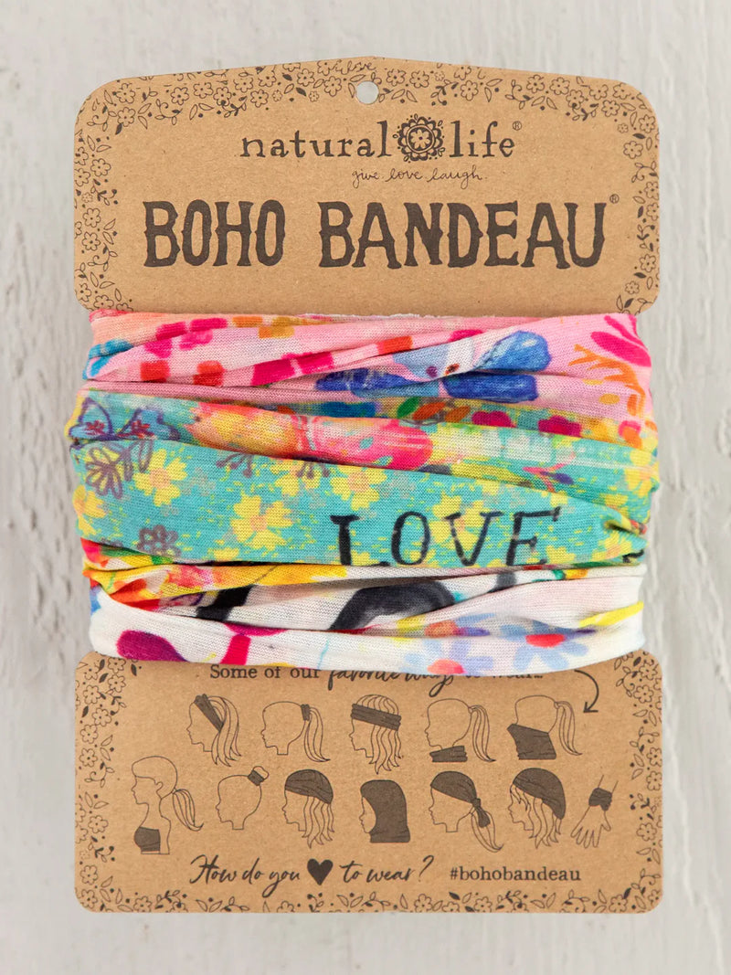 Full Boho Bandeau® Headband - Rainbow Love