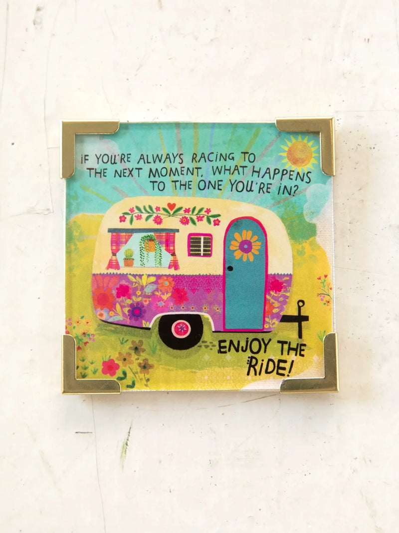 "Enjoy the Ride" Corner Magnet