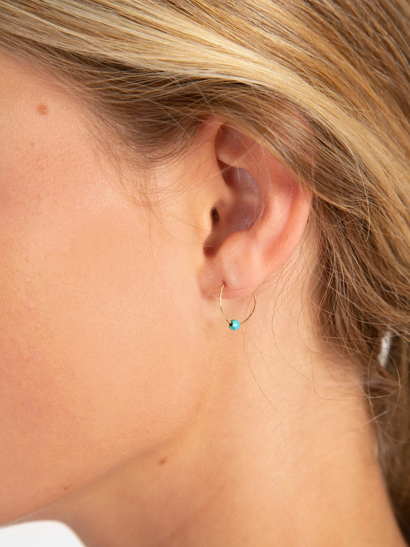 Perfect Tiny Hoops - Turquoise