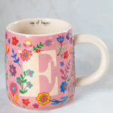 Floral Initial Mug