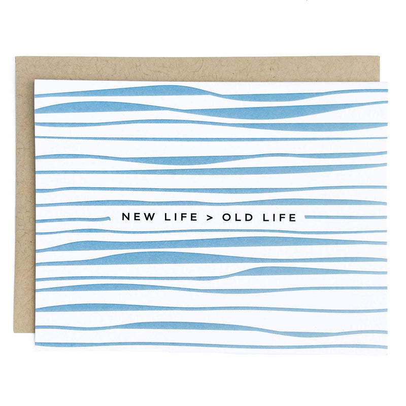 "New Life > Old Life" Baptism Card