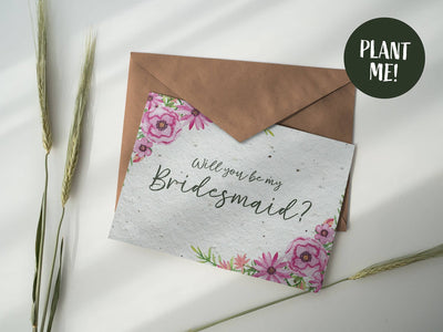 *Plantable* "Will You Be My Bridesmaid?/Maid of Honour?" Card