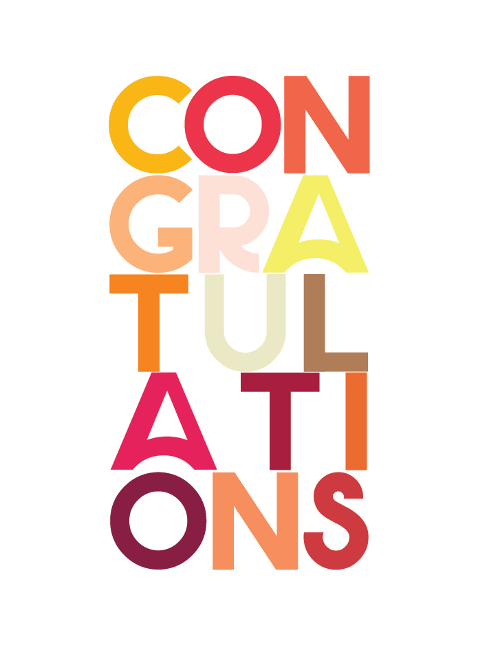 “Congratulations” Card - Multicolor