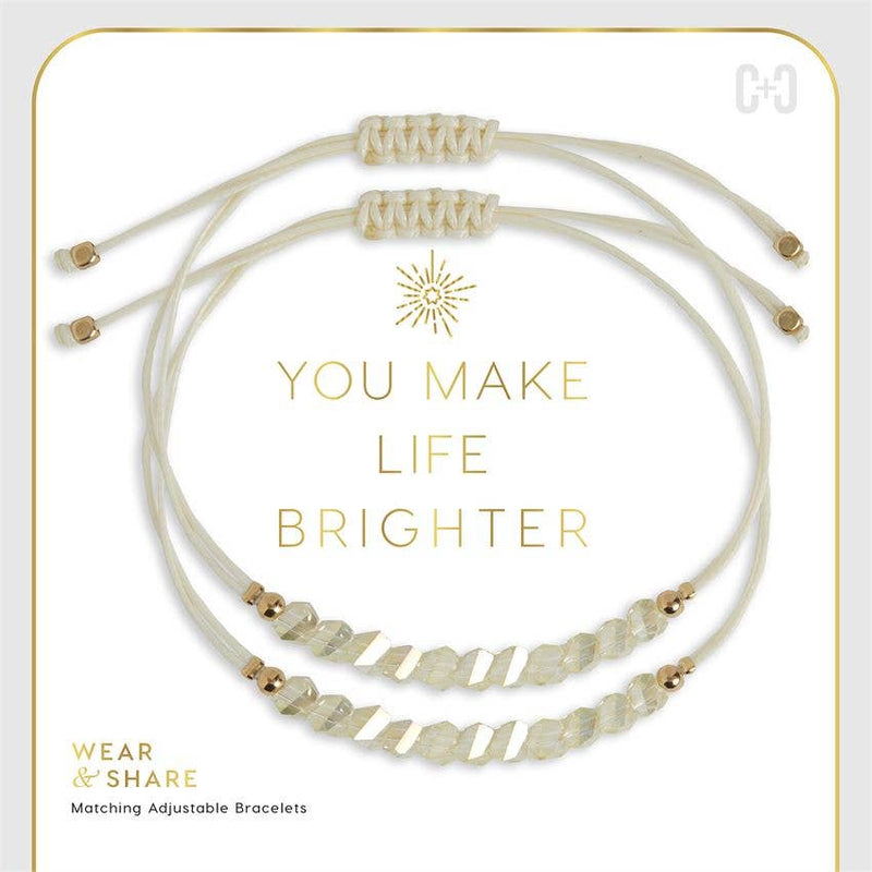 "You Make Life Brighter" Wear + Share Faith Bracelet Set