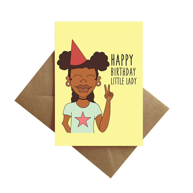 “Happy Birthday Little Lady” Birthday Card