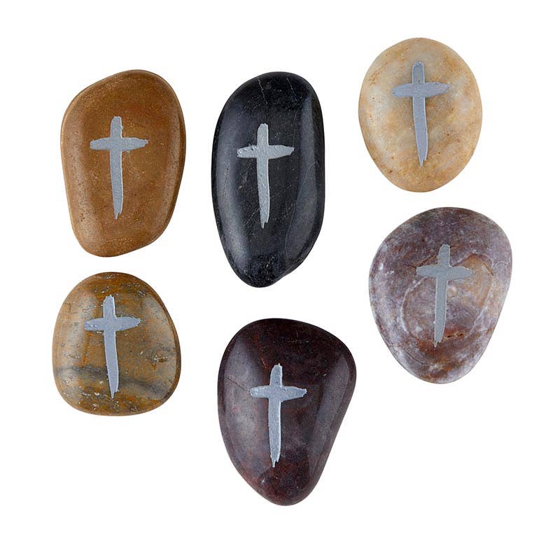 Stones with Painted Crosses