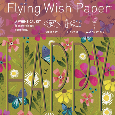 "Happy" Flying Wish Paper (Mini with 15 Wishes + Accessories)