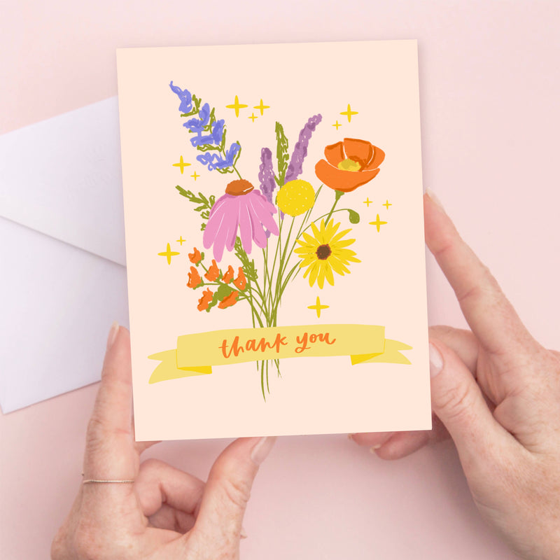 Wildflower "Thank You" Greeting Card