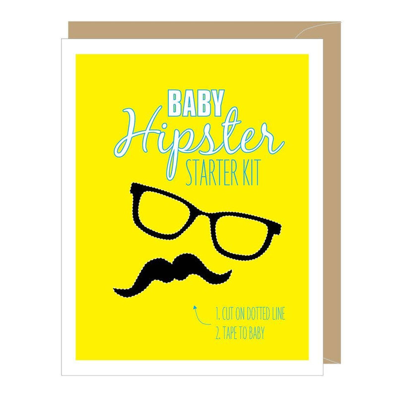 "Baby Hipster Starter Kit" New Baby Card