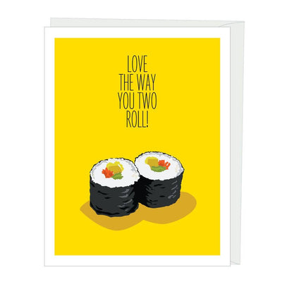 "Love The Way You Two Roll" Sushi Anniversary Card