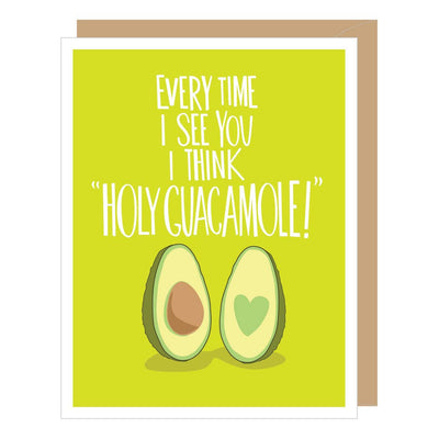 "Holy Guacamole" Avocado Valentine's Day Card