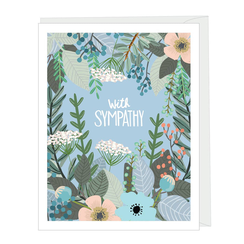 "With Sympathy" Floral Sympathy Card