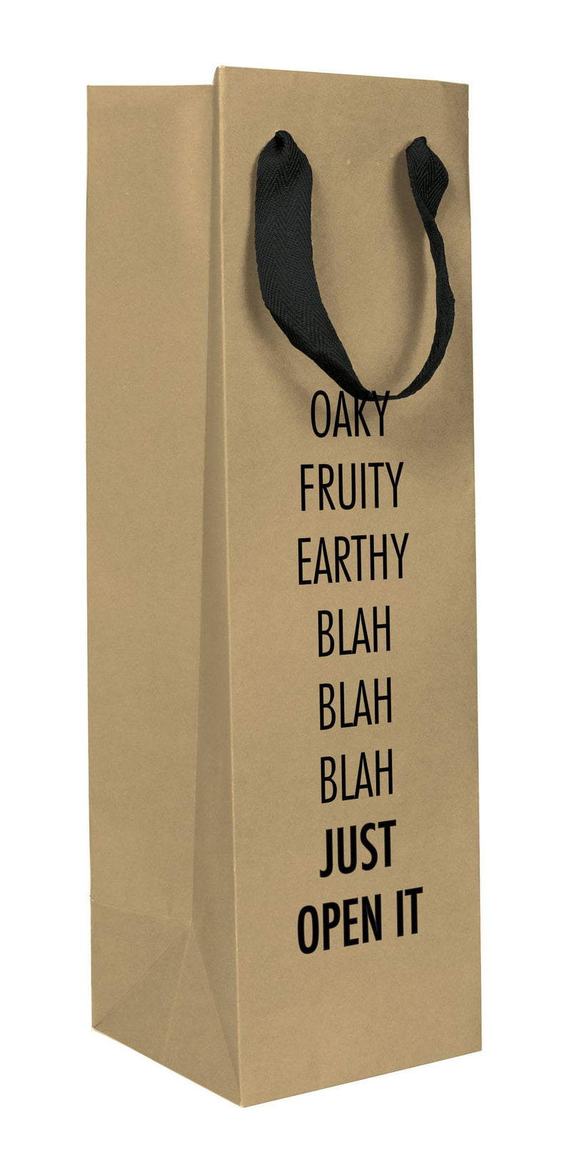 “Just Open It” Wine Gift Bag