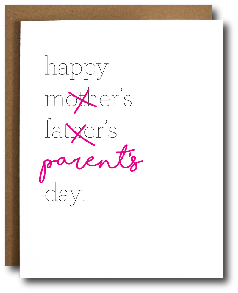 “Happy Parent’s Day” Alternative Father’s/Mother’s Day Card