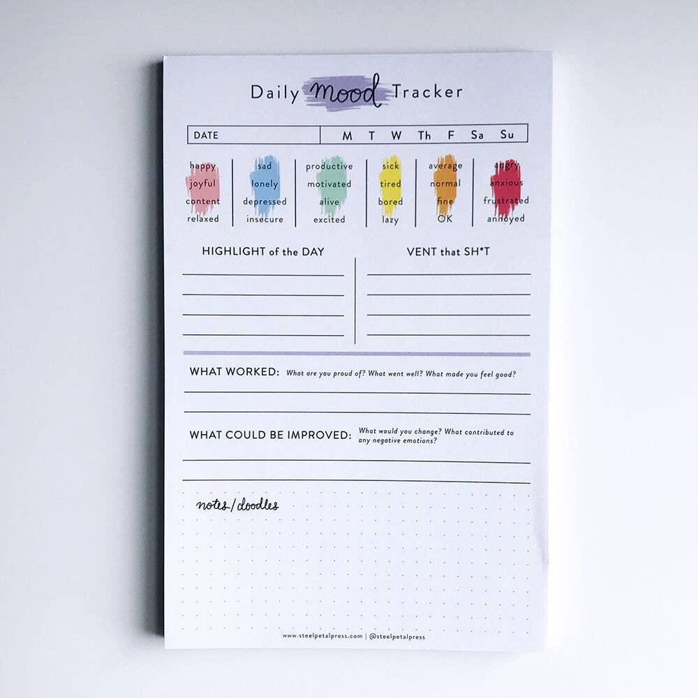 Daily Mood Tracker Notepad
