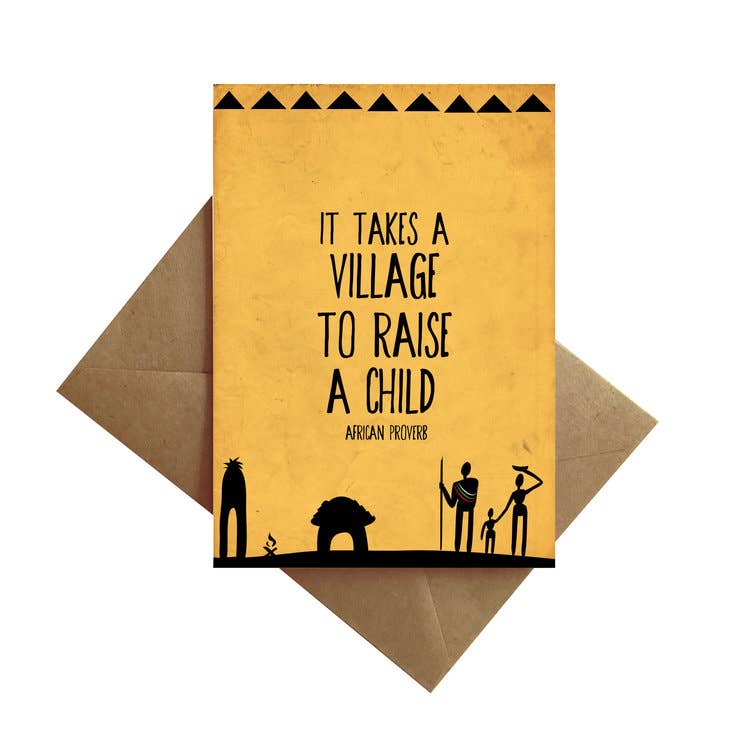 “It Takes A Village…” Baby Encouragement Card