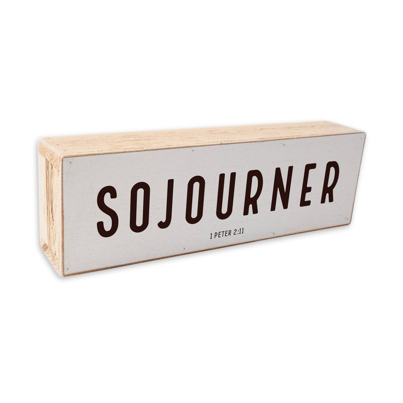"Sojourner" Wooden Block Sign