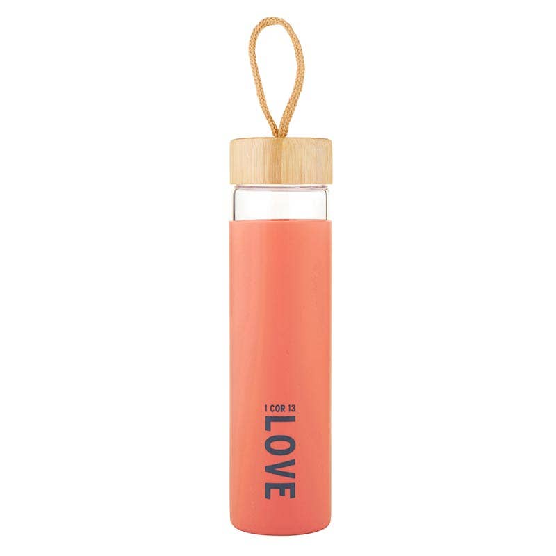 "Love" Glass Water Bottle