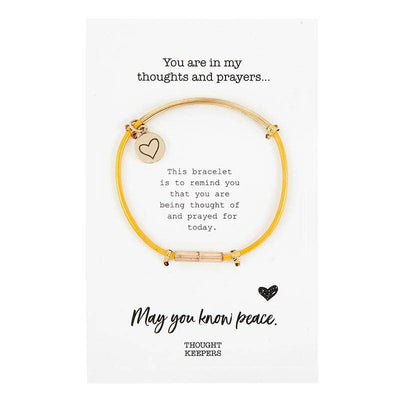 "May You Know Peace" Charm Bracelet - Yellow