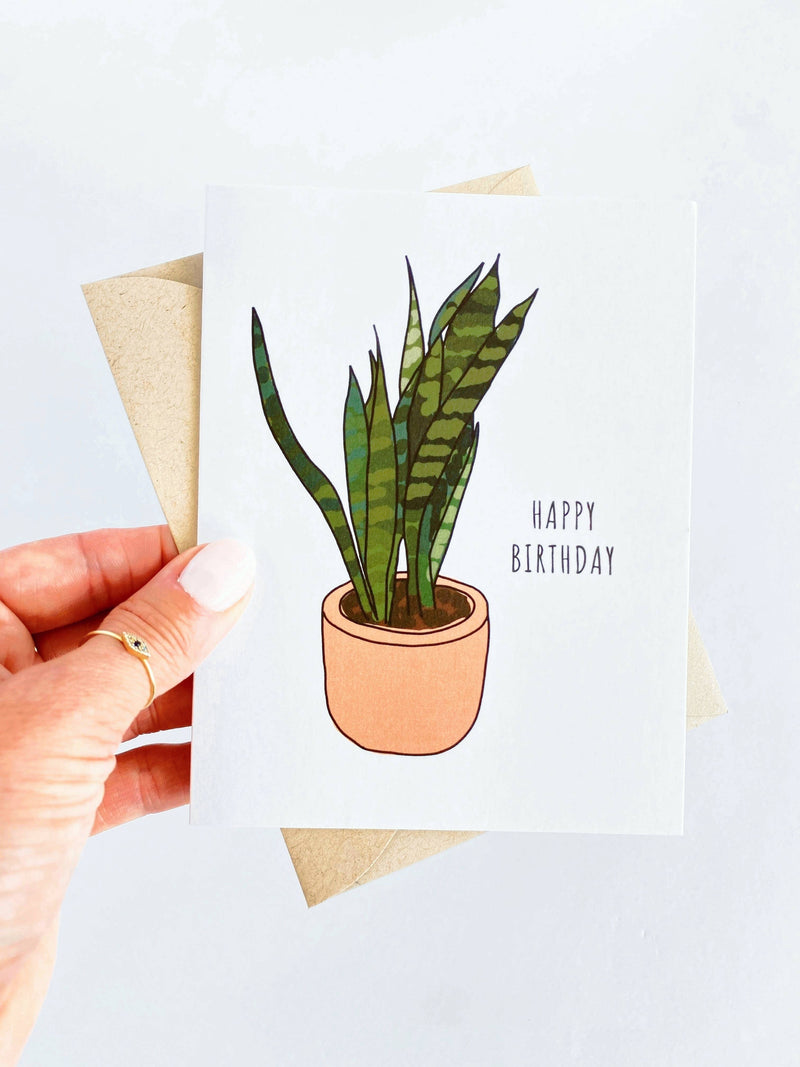 Snake Plant Happy Birthday Card