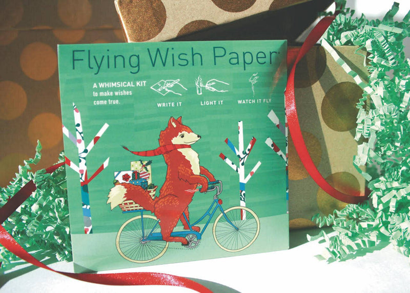 "Mr. Fox" Flying Wish Paper (Mini with 15 Wishes + Accessories)