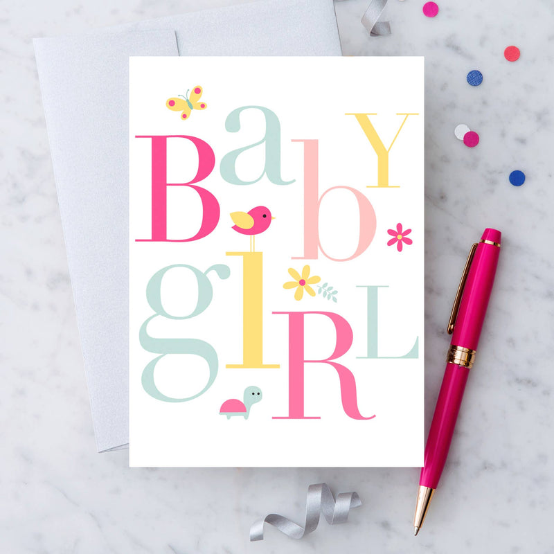 “Baby Girl" Baby Shower Card