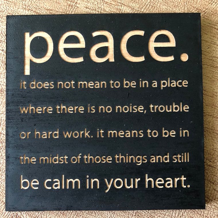“Peace” Wood Magnet