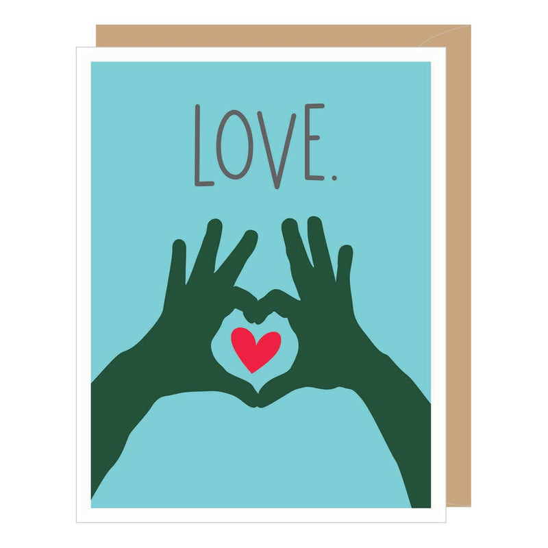 Hands Heart "Love" Card