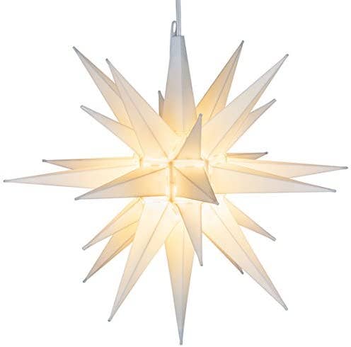 Moravian Star - 14" White 3D Light