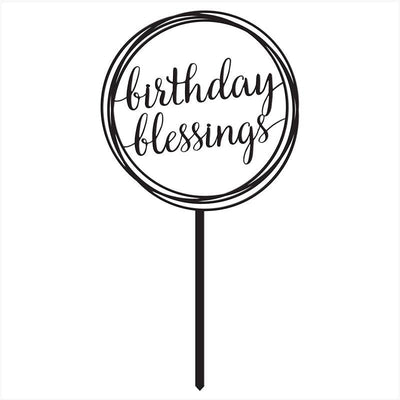 "Birthday Blessings" Cake Topper