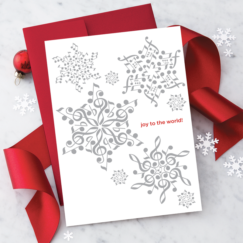 “Joy To The World” Musical Snowflakes Card