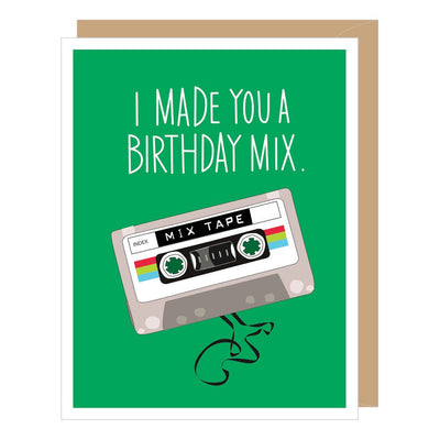 "I Made You A Birthday Mix" Mix Tape Birthday Card
