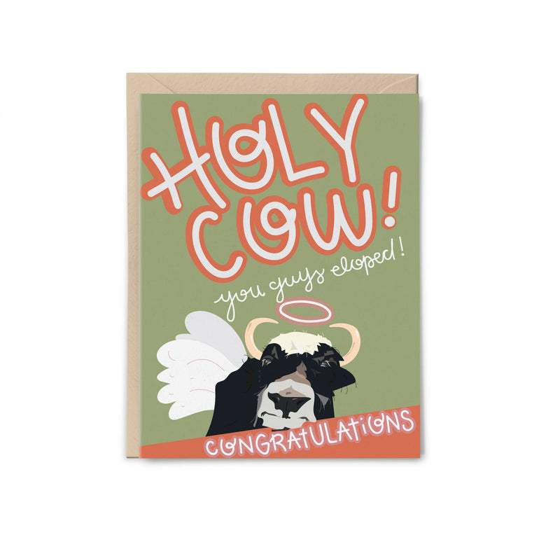 "Holy Cow" Elopement Card