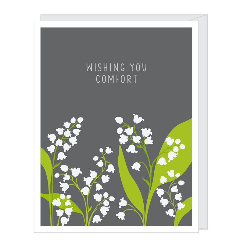 "Wishing You Comfort" Floral Sympathy Card