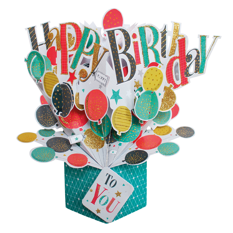 Pop Up “Happy Birthday” - Balloons