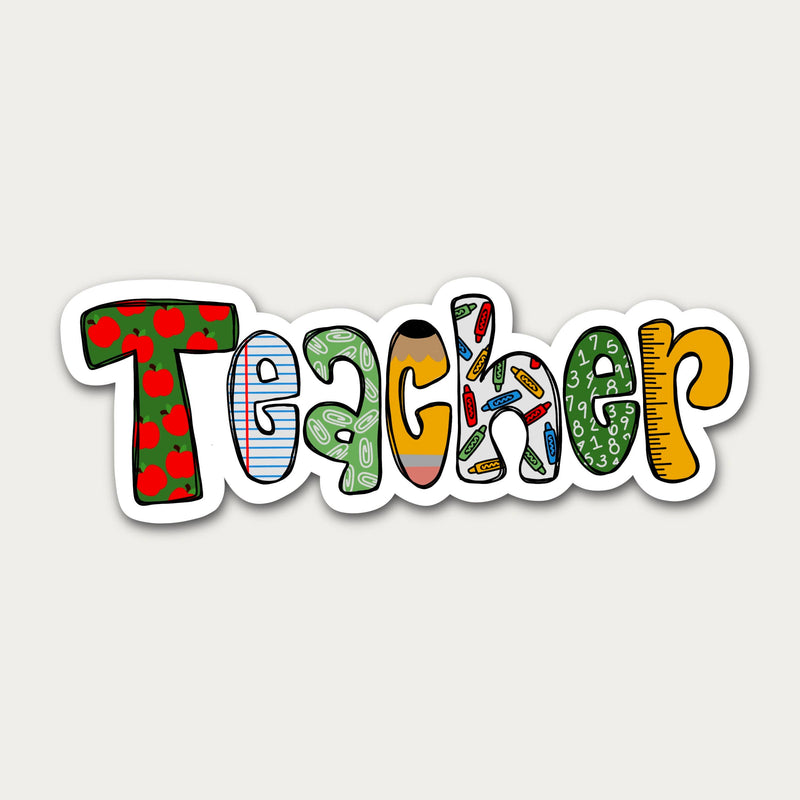 "Teacher" Vinyl Sticker