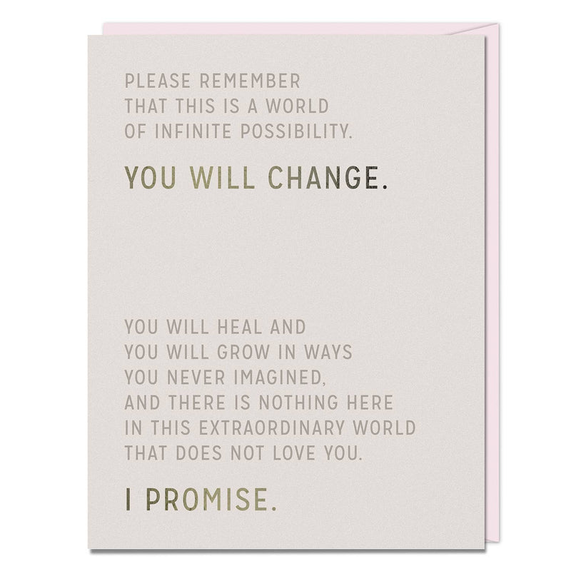"You Will Change" Encouragement Card