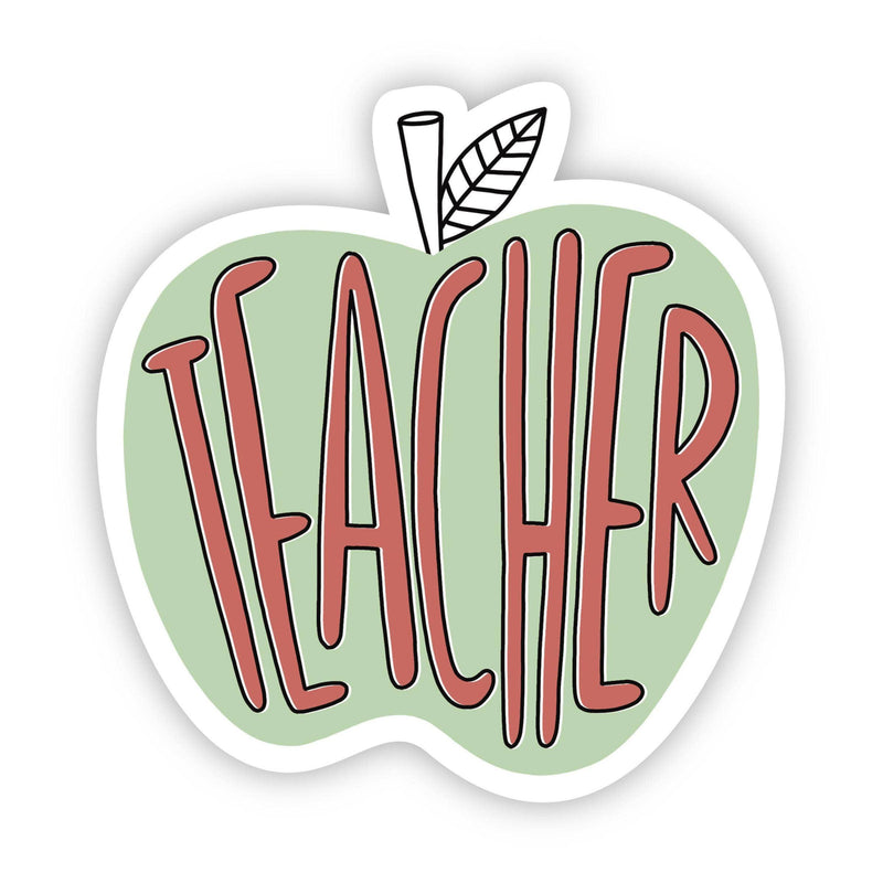 “Teacher” Green Apple Vinyl Sticker