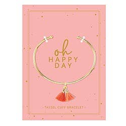"Oh Happy Day" Tassel Cuff Bracelet