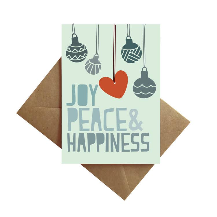 “Joy Peace & Happiness” Christmas Card