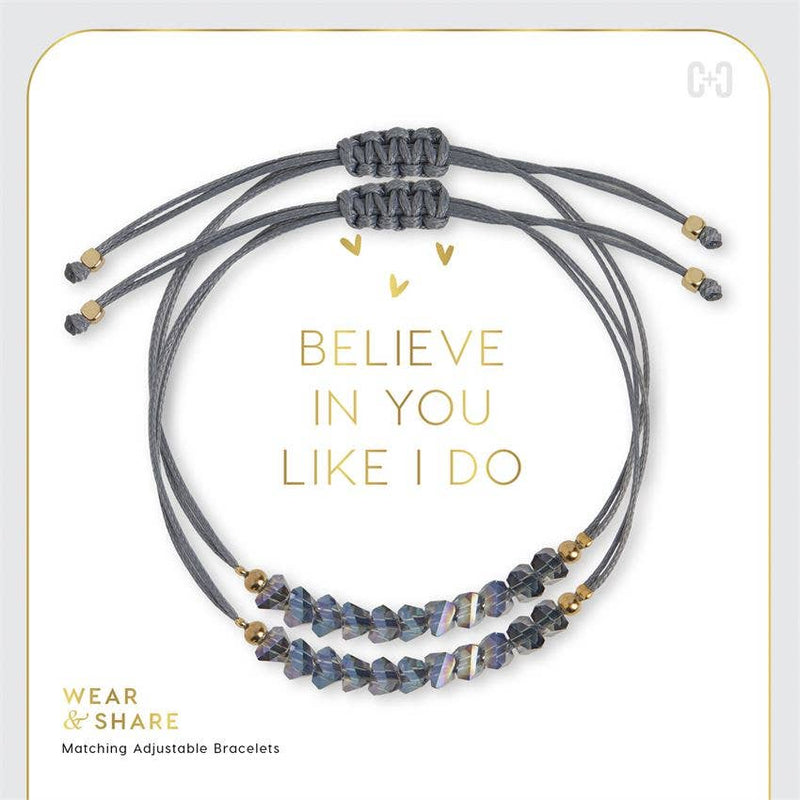 "Believe In You Like I Do" Wear + Share Faith Bracelet Set