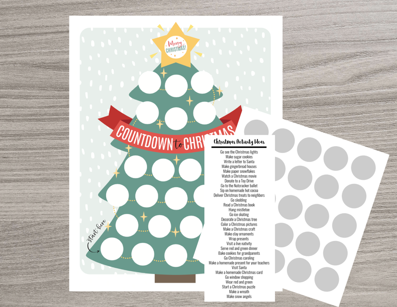Christmas Tree “Countdown to Christmas” Scratch Off Advent Calendar