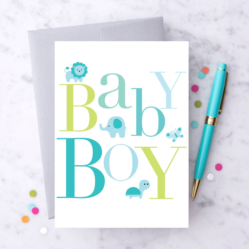 "Baby Boy" Baby Shower Card