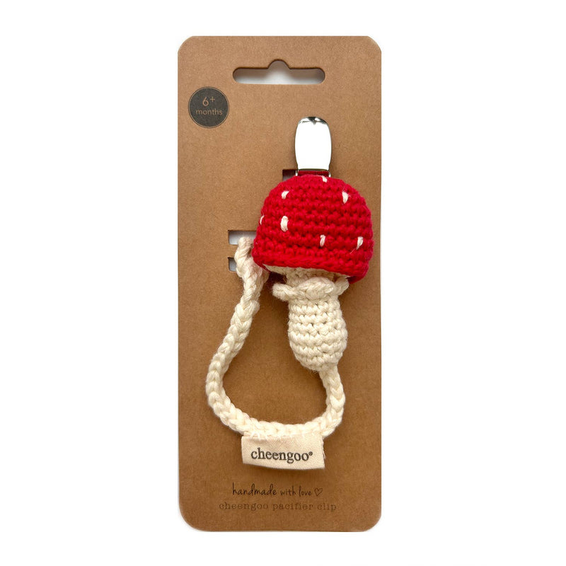 Toadstool Pacifier Clip