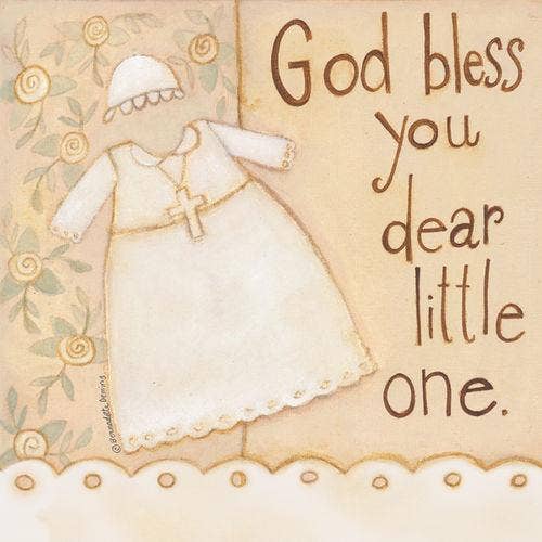 “God Bless You Dear Little One” Baptism Scripture Napkins