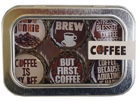 Upcycled "Coffee" Magnet - Six Pack
