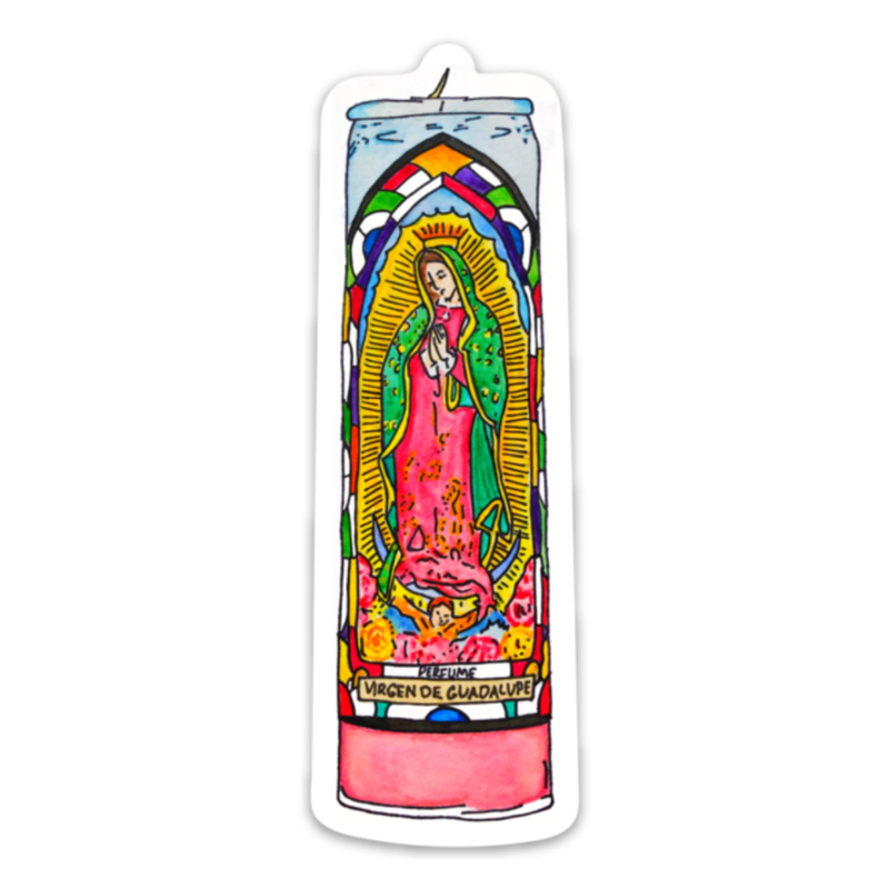 "Virgen de Guadalupe" Prayer Candle Vinyl Sticker - Color